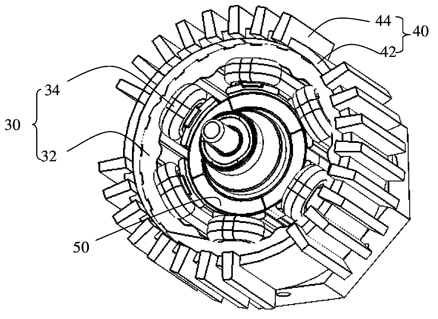 Motor assembly and household appliance comprising motor assembly