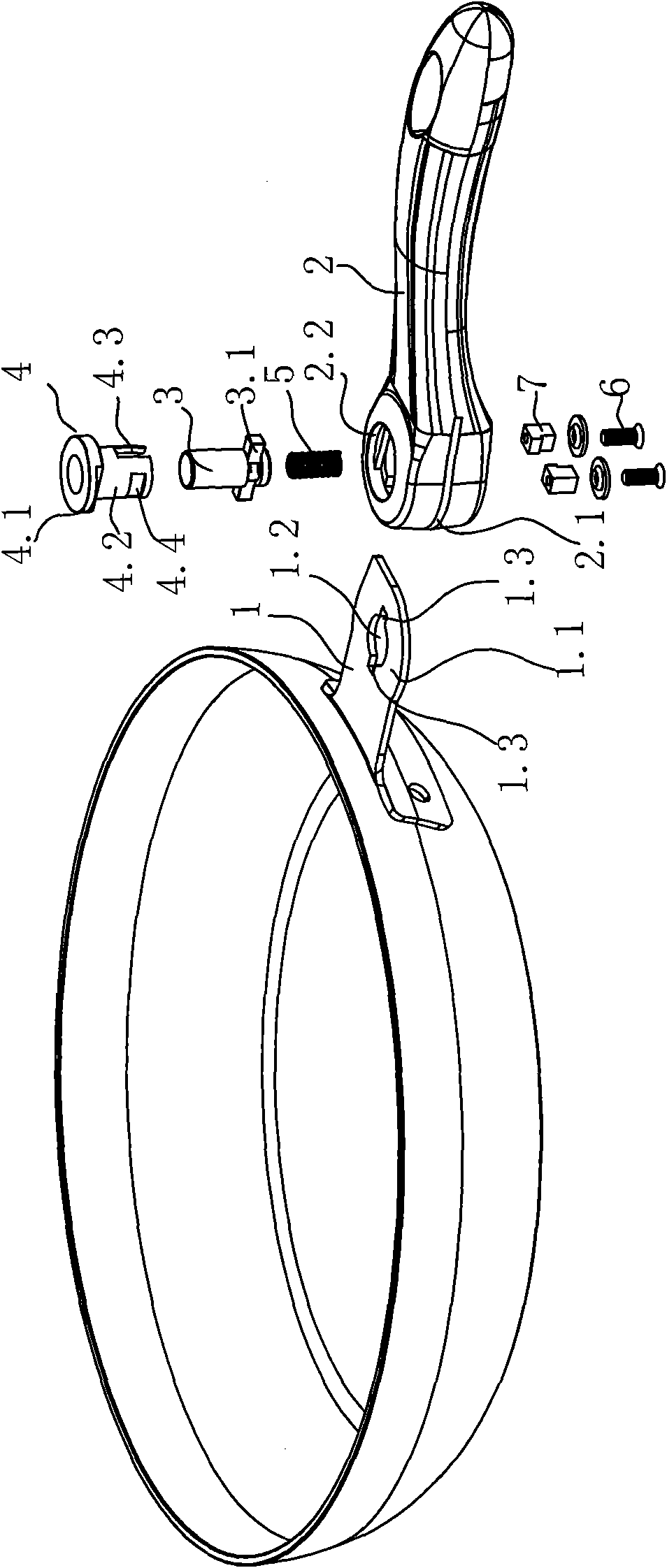 Panhandle rotating mechanism