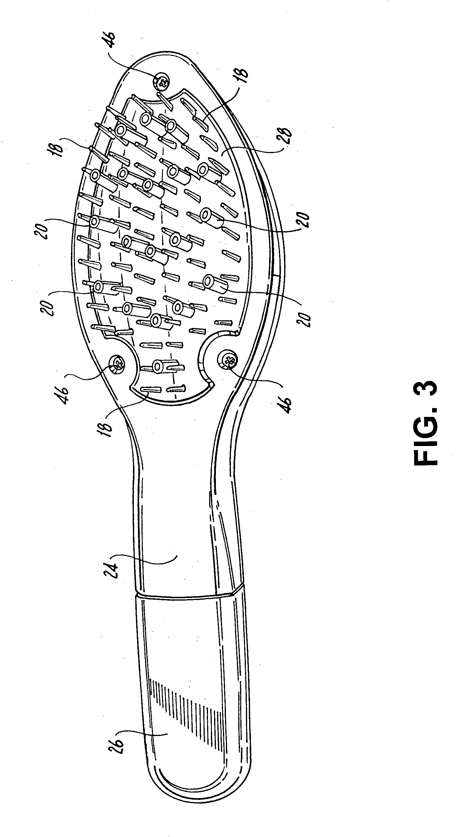 Hair comb, circuitry, and method for laser and galvanic scalp treatment