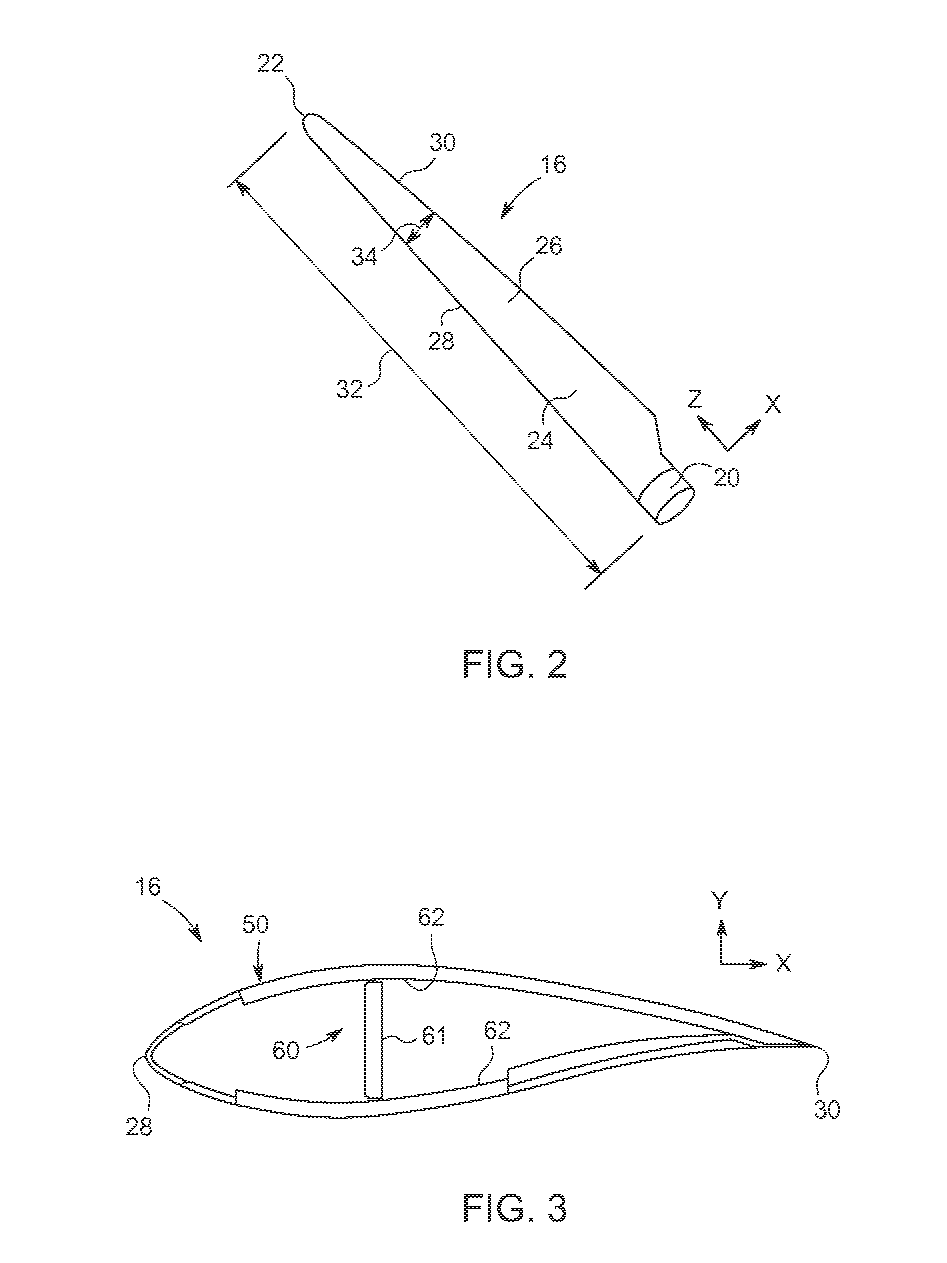 Structural support members with different areal weight fiber reinforcing layers for wind turbine rotor blades