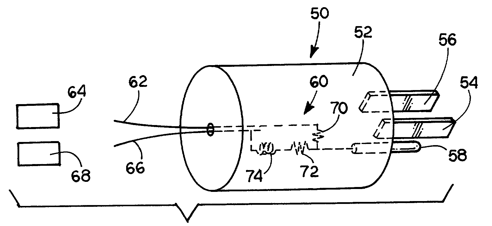 Plug and circuitry for grounding an element