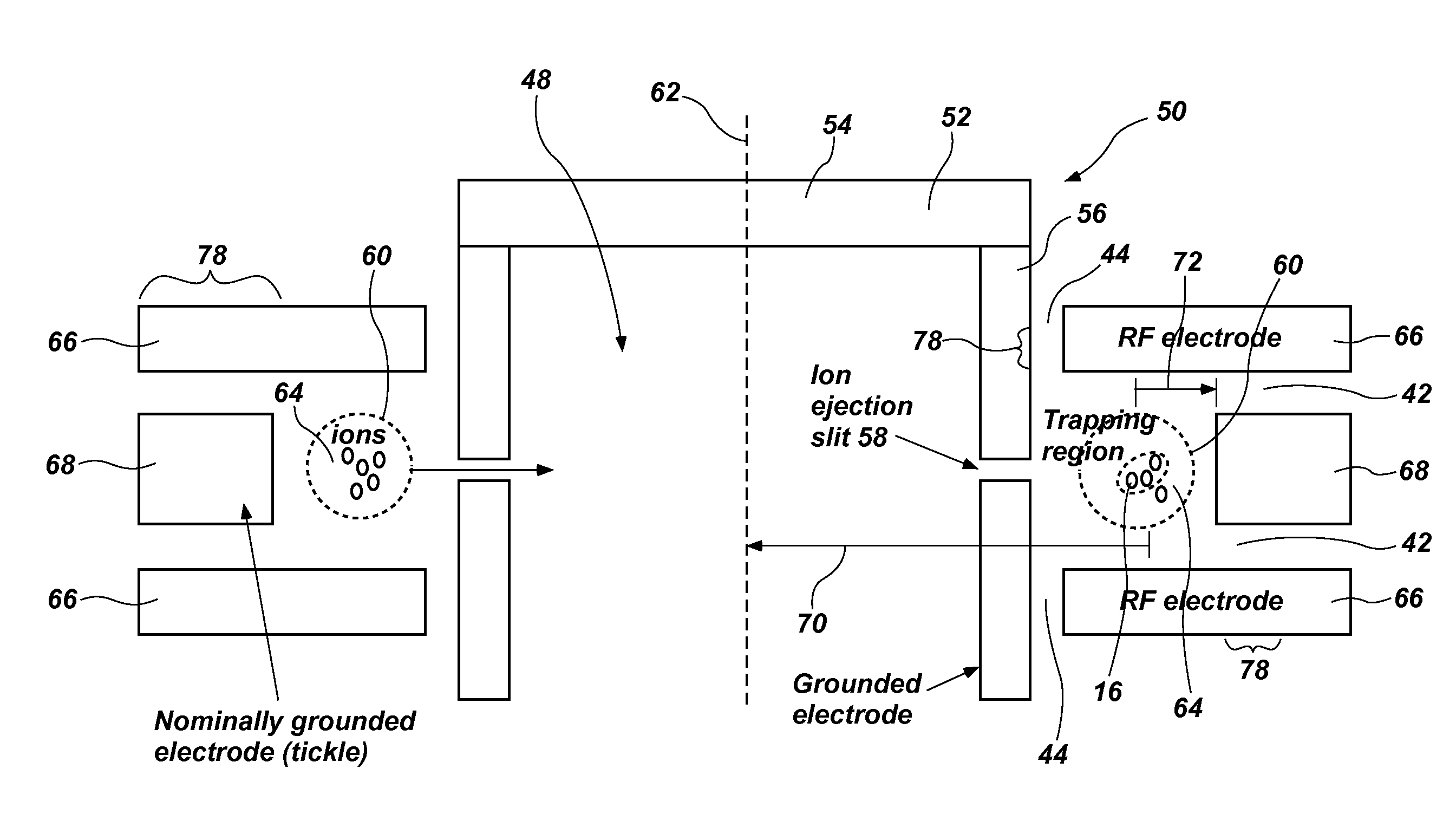 Toroidal ion trap mass analyzer with cylindrical electrodes