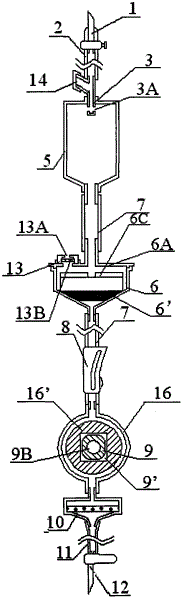 Infusion apparatus capable of automatically exhausting due to liquid stop by floating plug