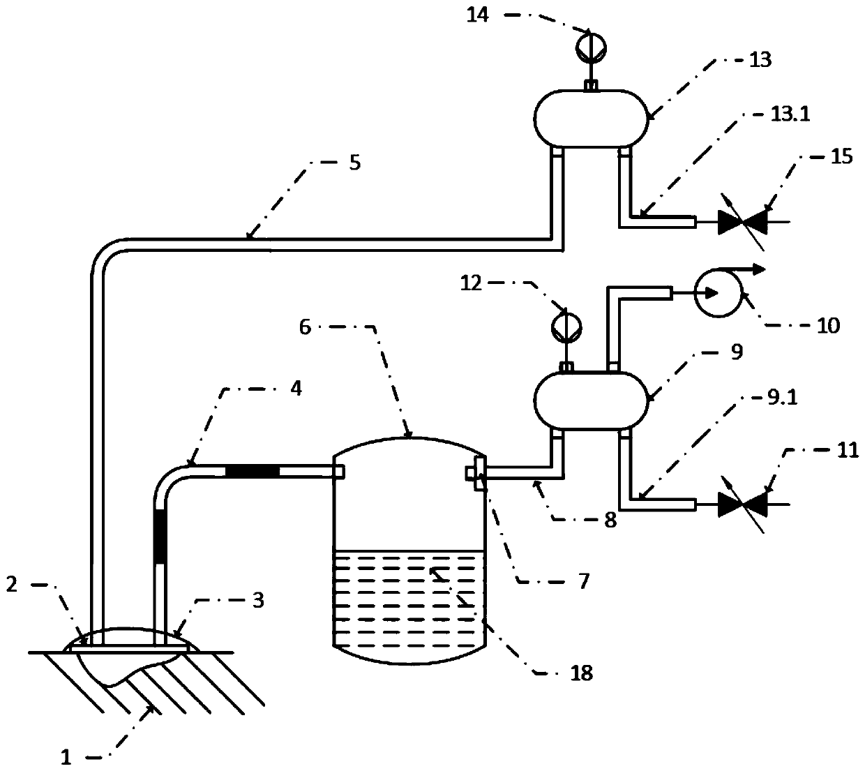 Monitoring and alarming system for pipeline blockage of negative-pressure closed drainage system