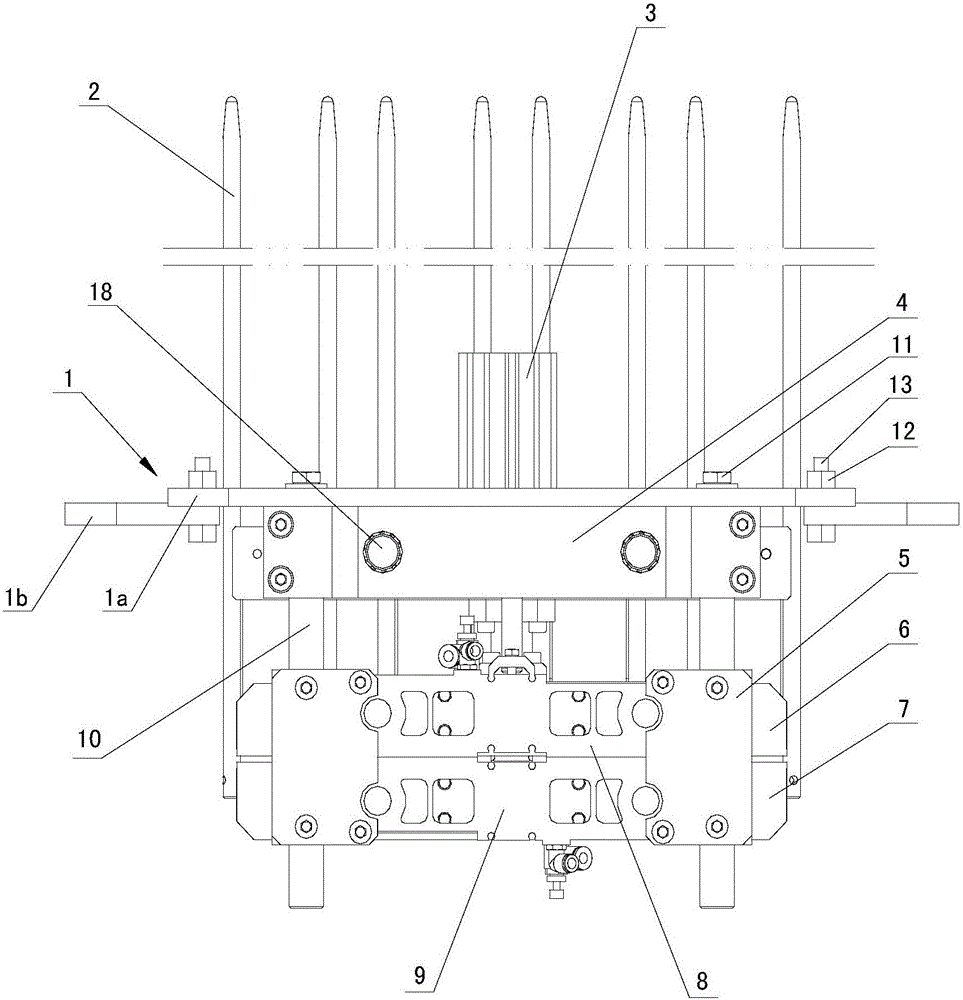 Poking and separating type automatic cup falling device