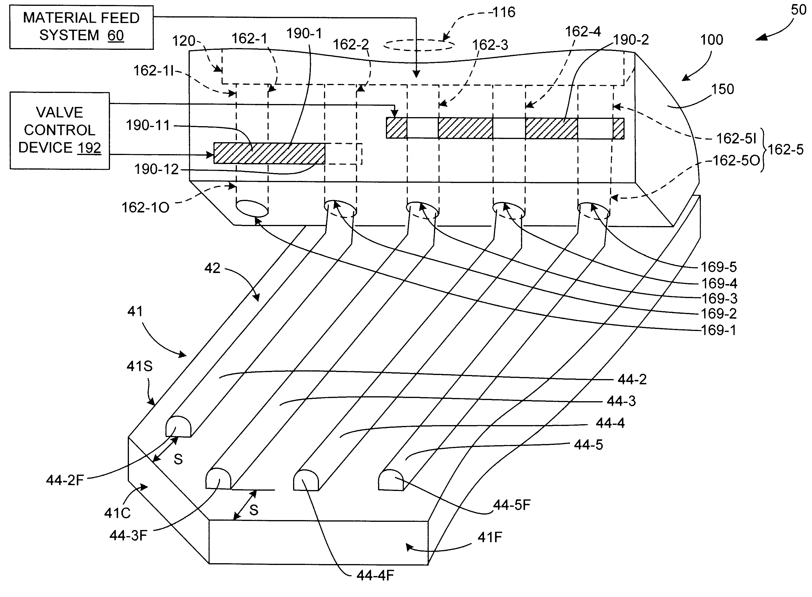 Micro-extrusion printhead with nozzle valves