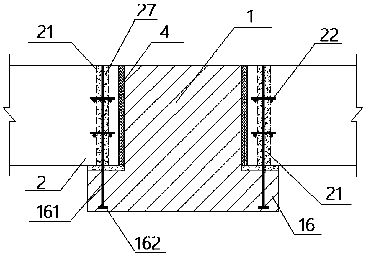 Construction method of cast-in-situ concrete-supported prefabricated connecting beam in strip foundation pit