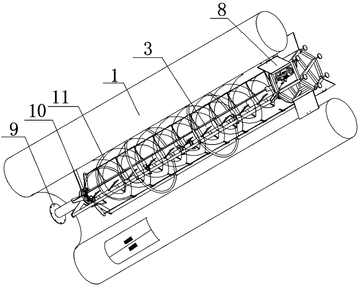 Double-helix tableware elevating machine