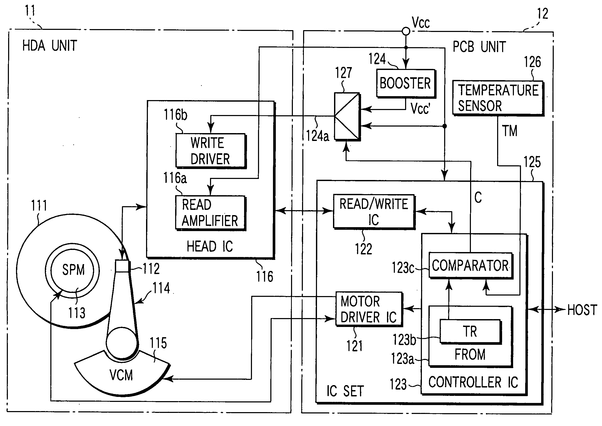 Apparatus controlling write current supplied to head and method for the apparatus
