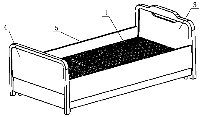 Multi-stage lifting nursing bed