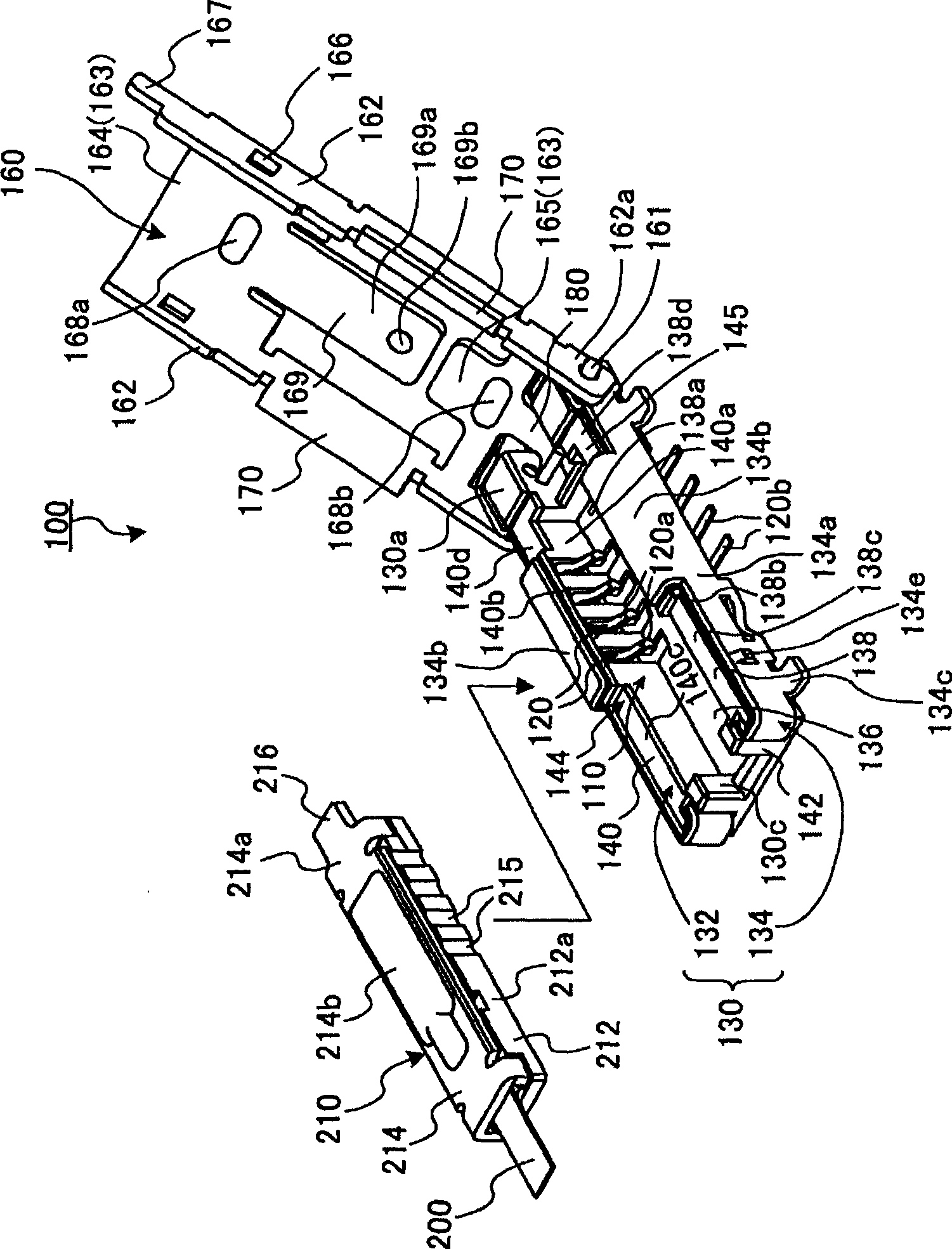Connector for connecting electronic component