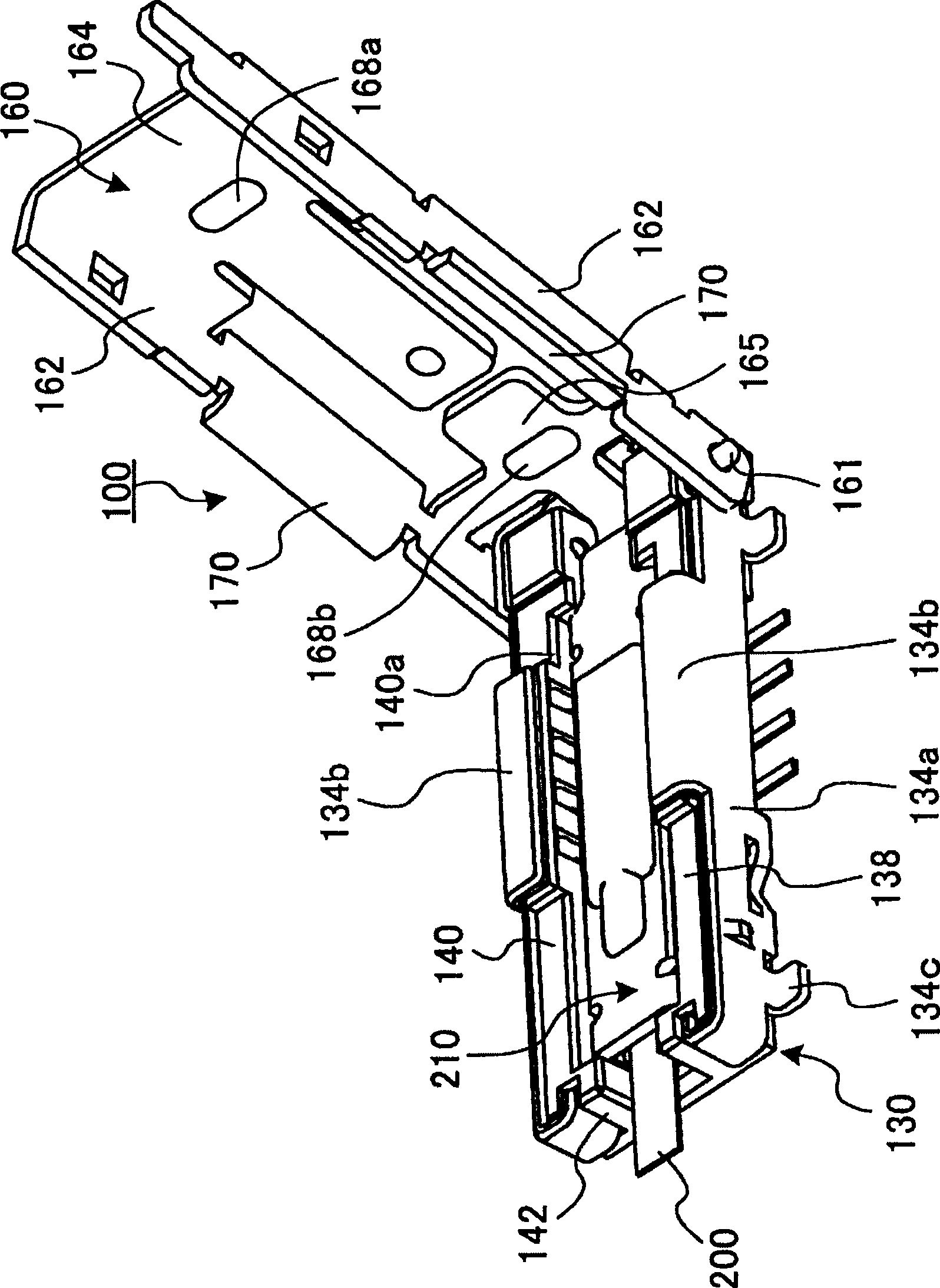 Connector for connecting electronic component