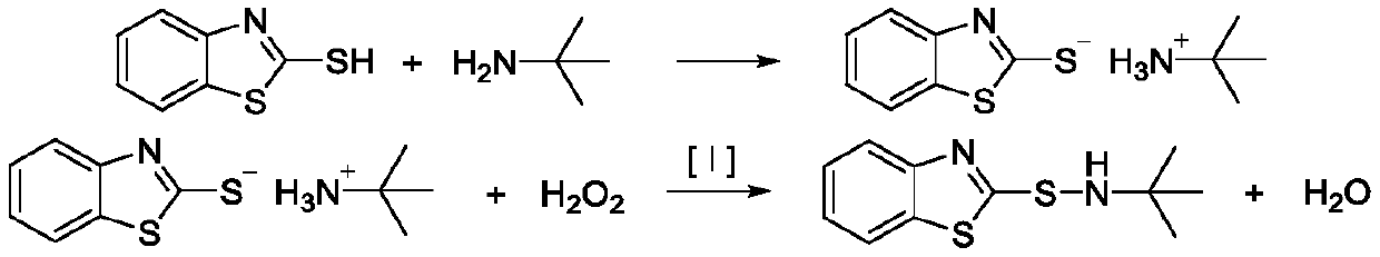 Process for preparing NS by oxidizing M tert-butyl ammonium salt with hydrogen peroxide