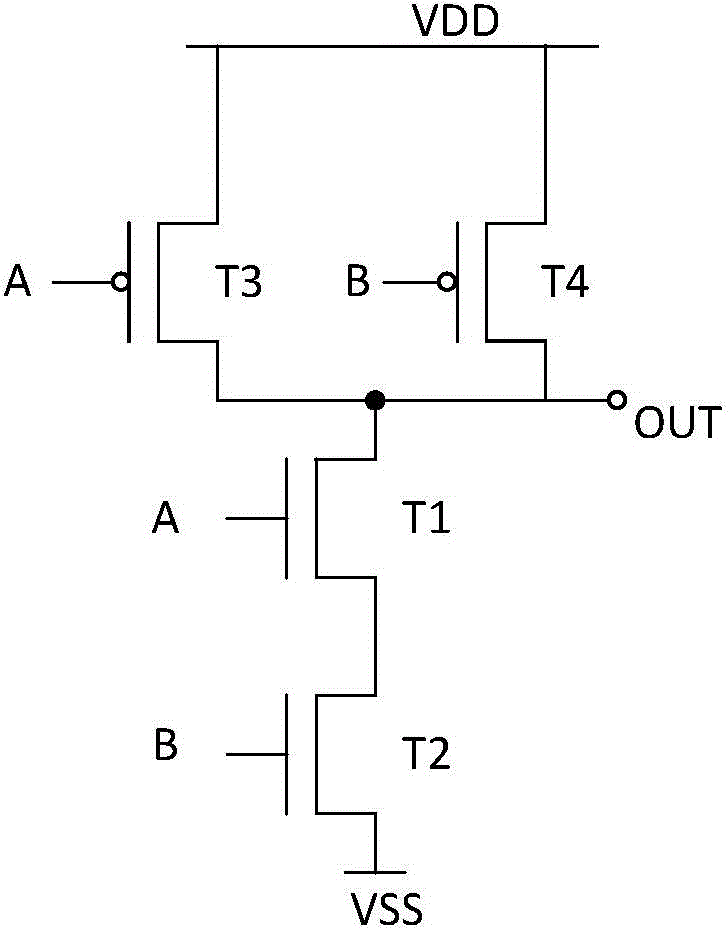 NAND gate circuit, displayer backboard and displayer