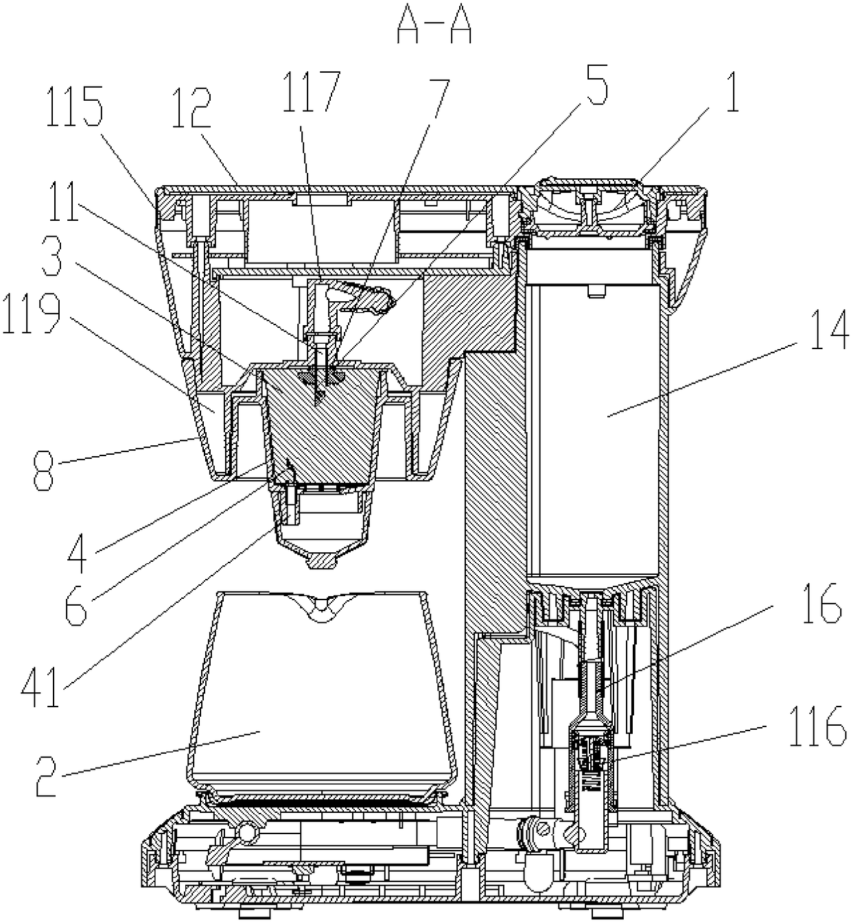 Capsule coffee machine