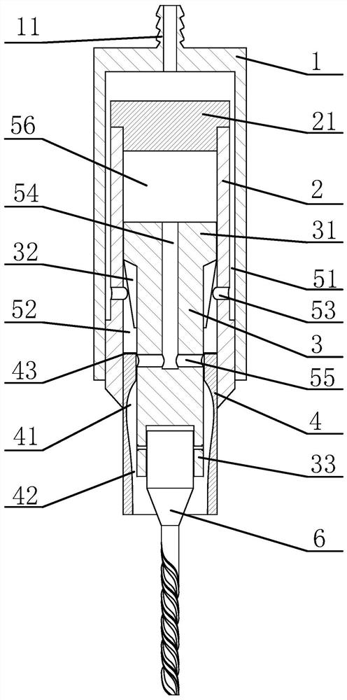 Pneumatic micro-drill driving device with air cooling function