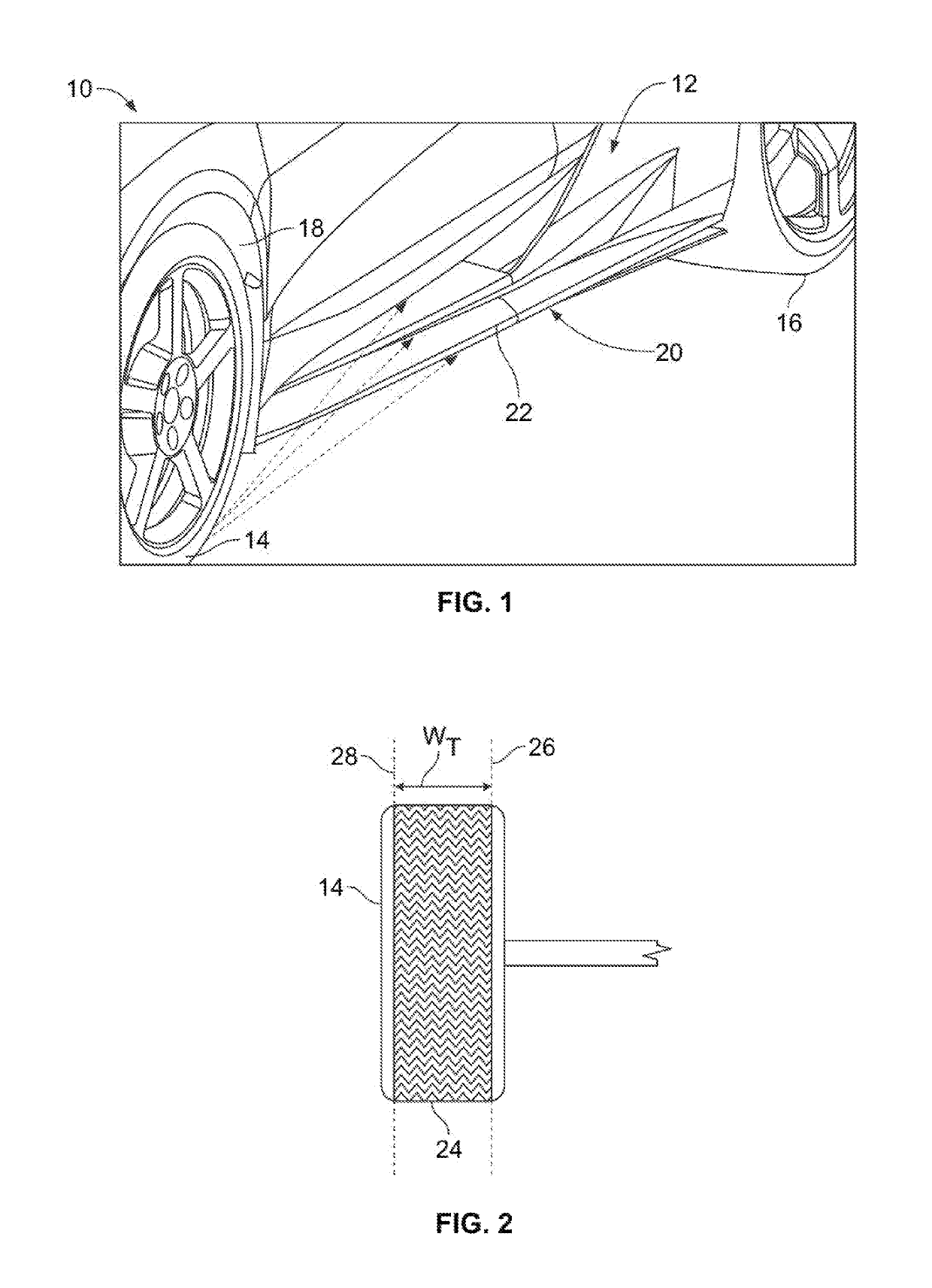 Deployable debris protection device for an automotive vehicle