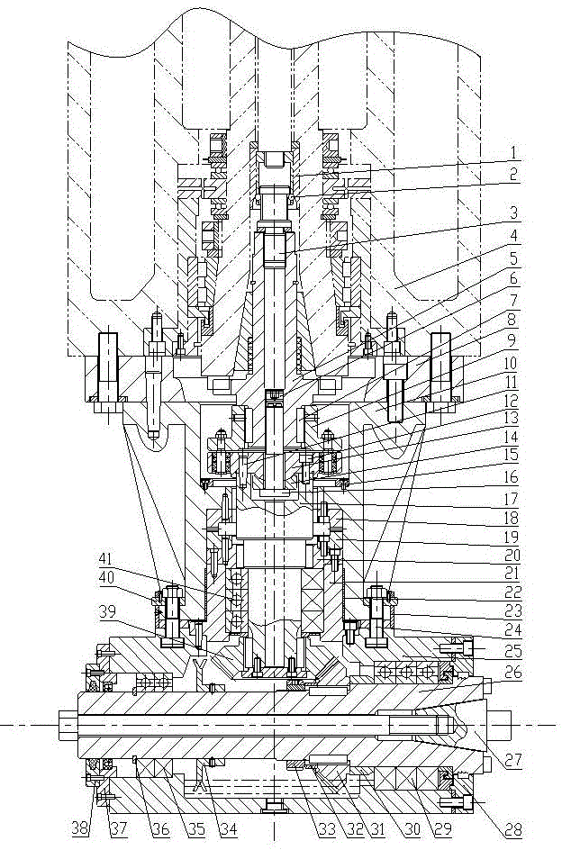 Indexing positioning right-angle milling head