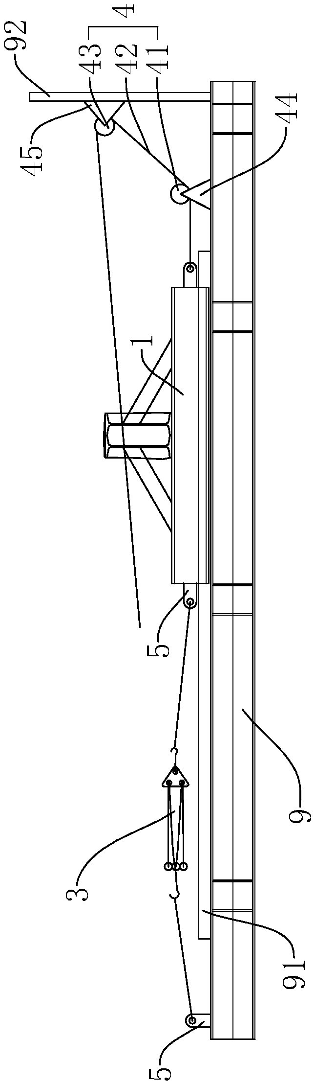 Horizontal-moving device for mounting cable saddle