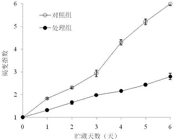 Treatment method for inhibiting disease and peel browning of litchi fruit