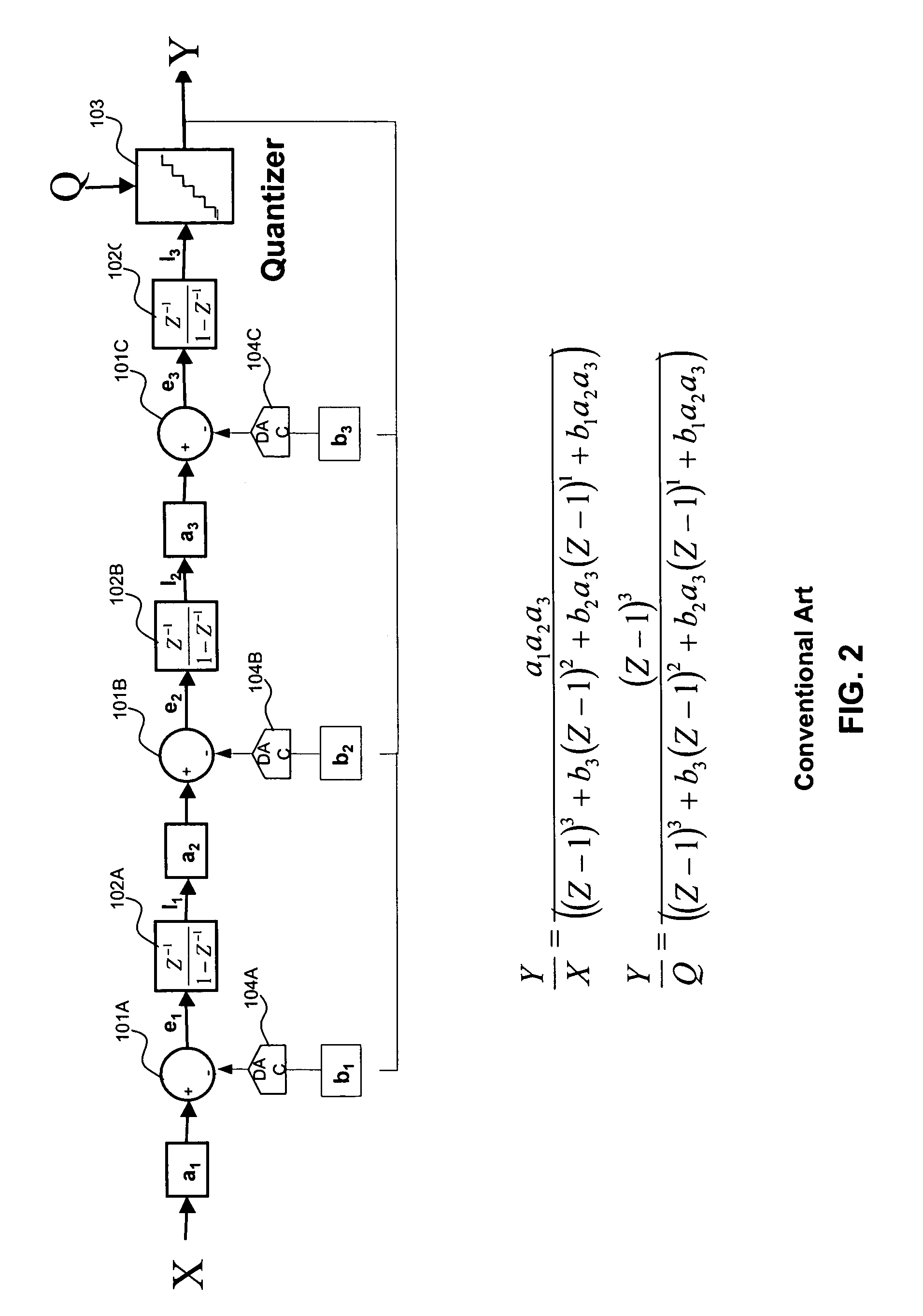 Single loop feed-forward modulator with summing flash quantizer and multi-bit feedback