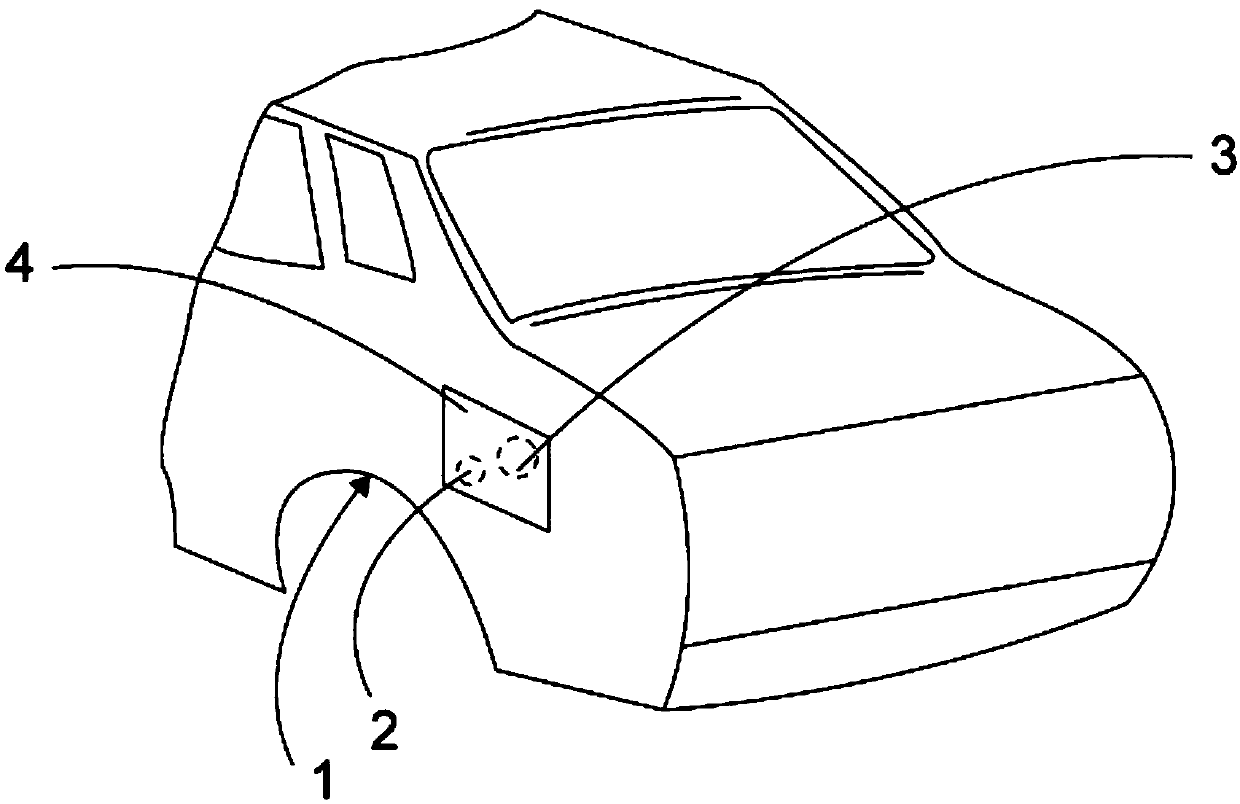 Rear fender of a motor vehicle provided with a selective catalytic reduction liquid storage tank