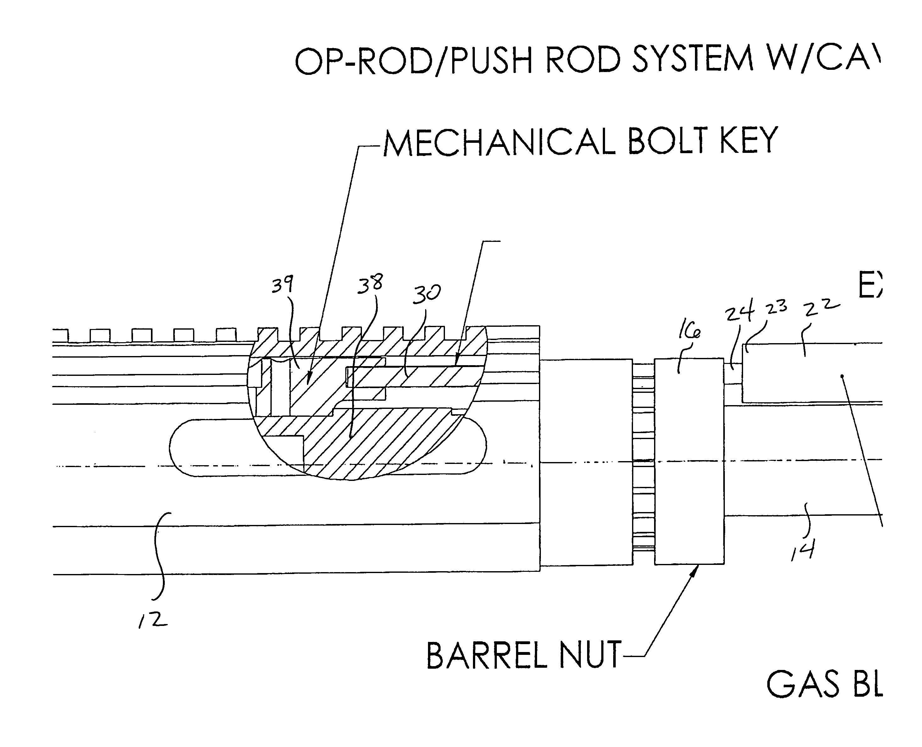 M16 modified with pushrod operating system and conversion method