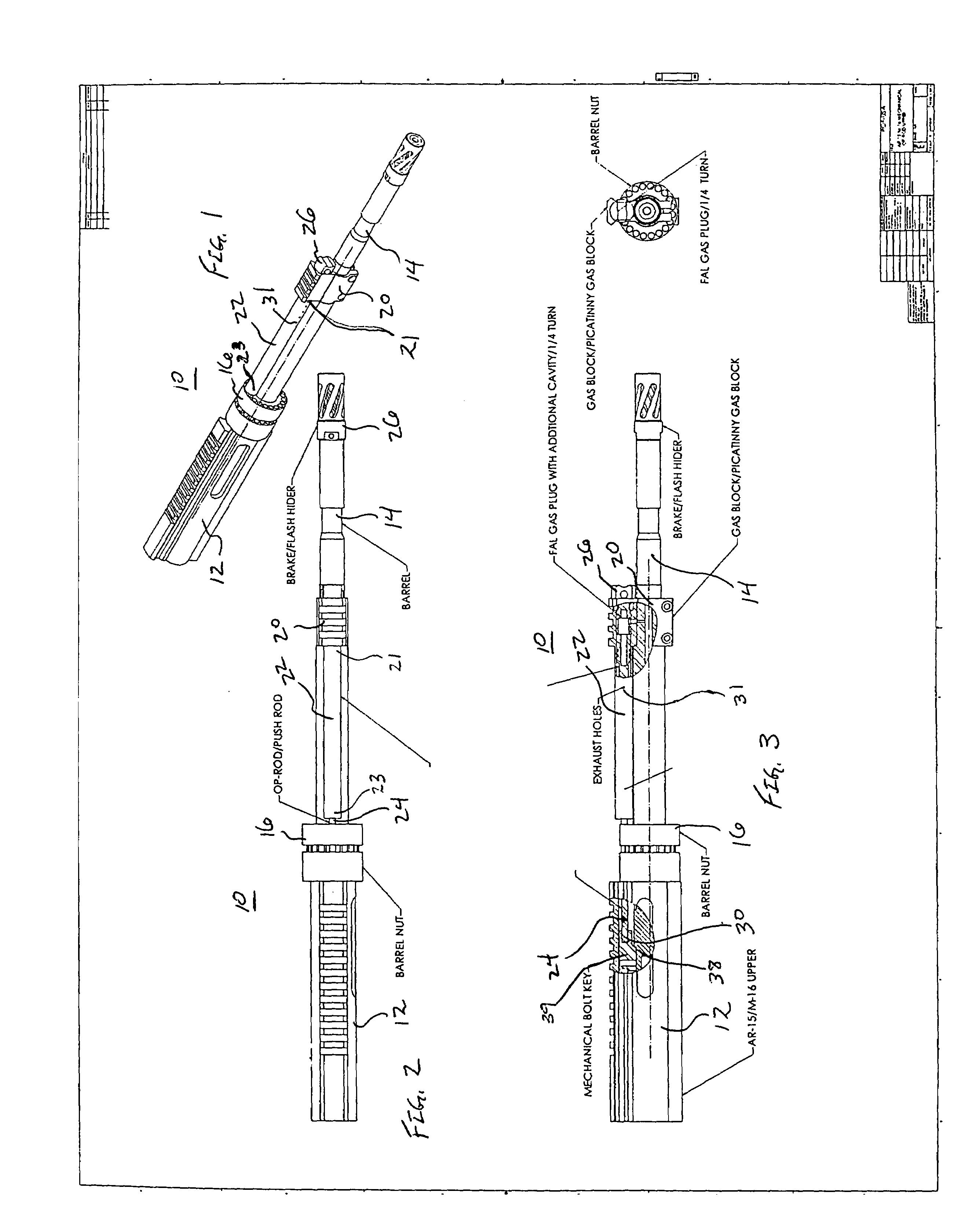 M16 modified with pushrod operating system and conversion method