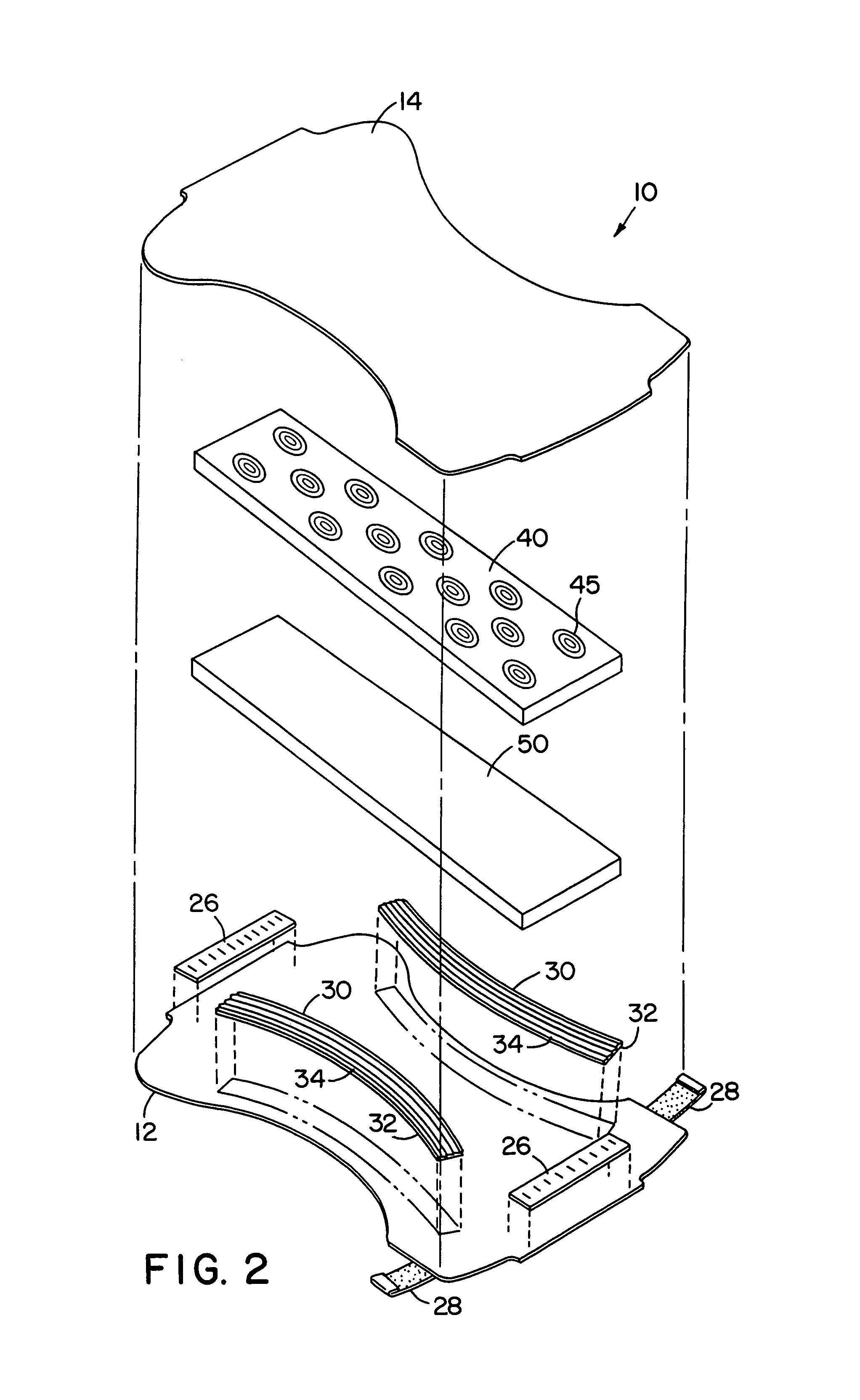 Nonabsorbent surge layer having discrete regions of superabsorbent and method for making
