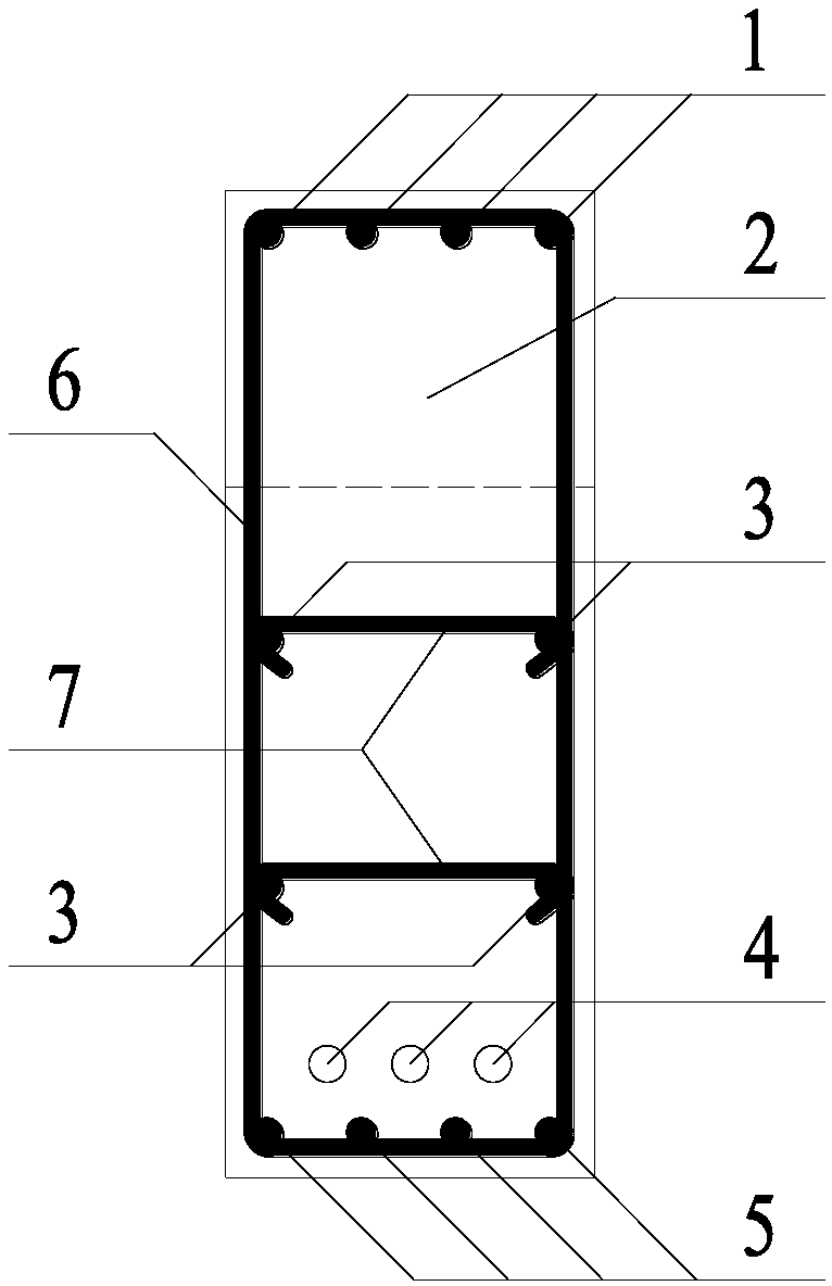 Post-tensioning bonded prestress concrete composite beam and design and construction methods thereof