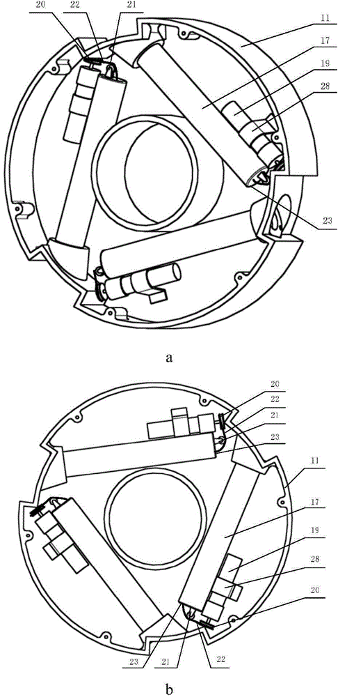 Gear transmission based underwater vehicle vertical shaft current power generation device