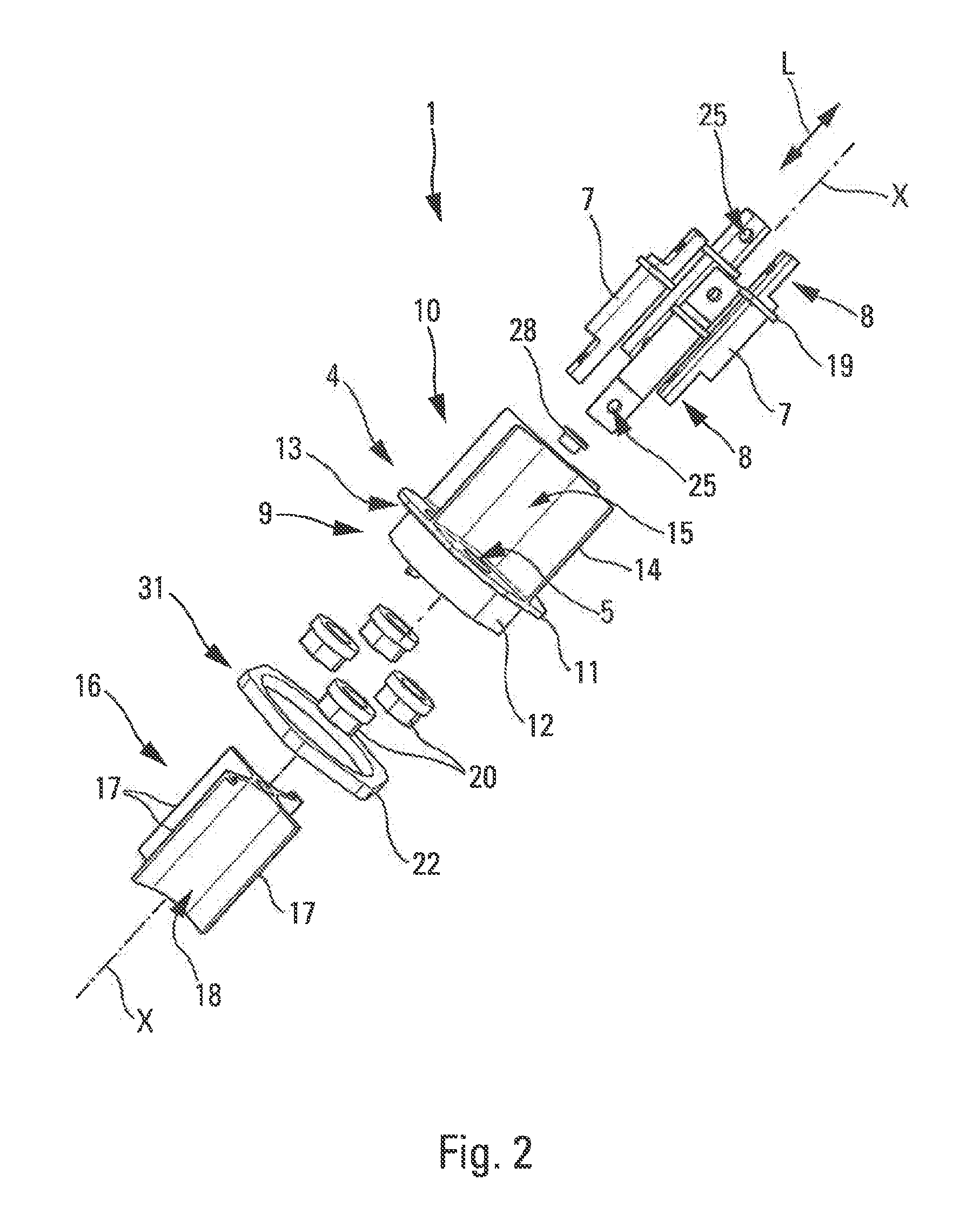 Interface device for the connection and the passage of an electric route through an airtight wall of an aircraft