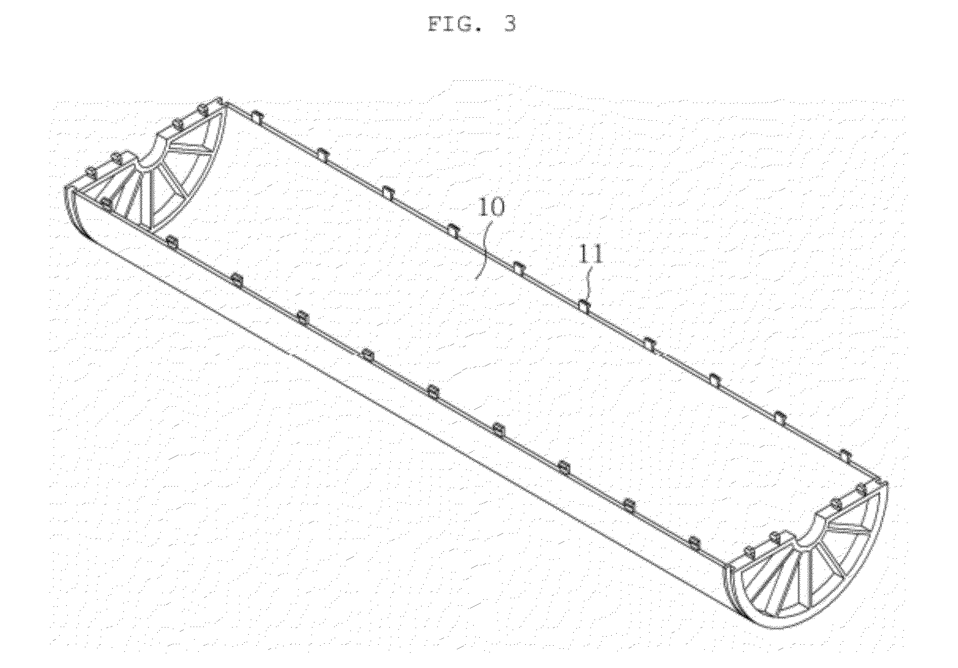 Tubular molded body capable of full-wrapping membrane module and industrial filter assembly using the same