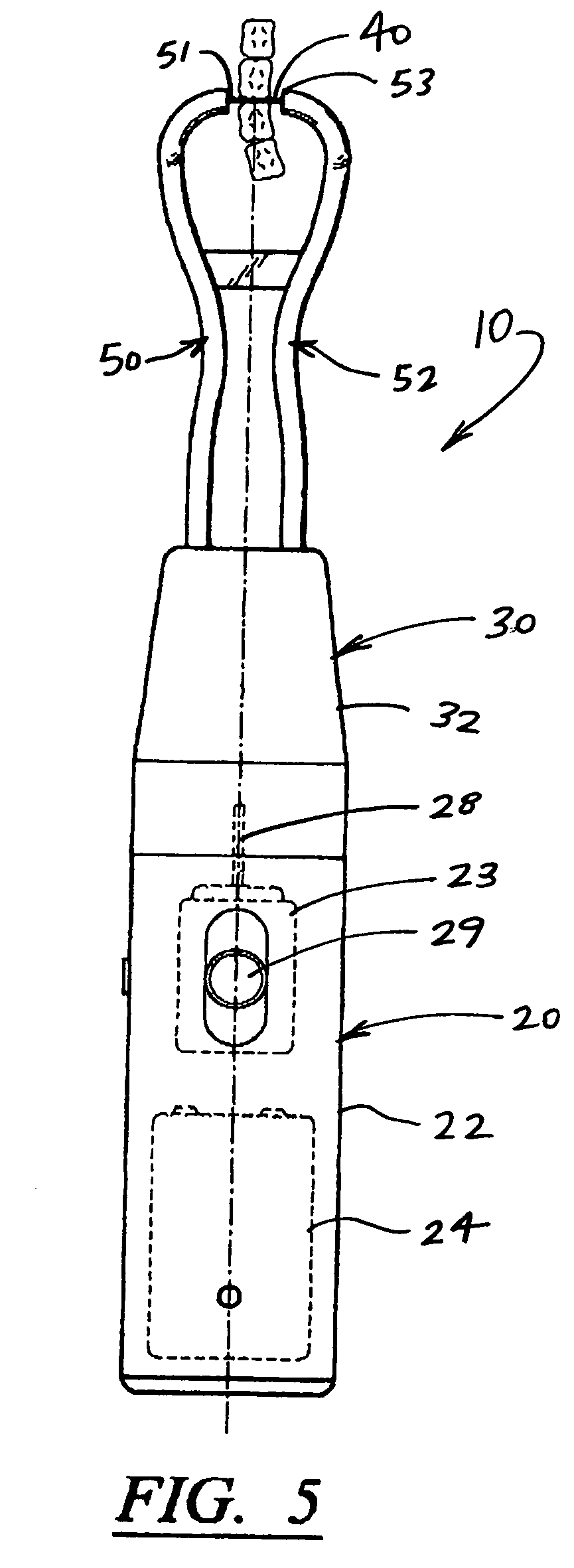 Electrically powered dental flossing device with sanitary and disposable floss containing unit