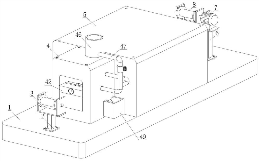 A copper wire drawing device for cable production and its drawing method