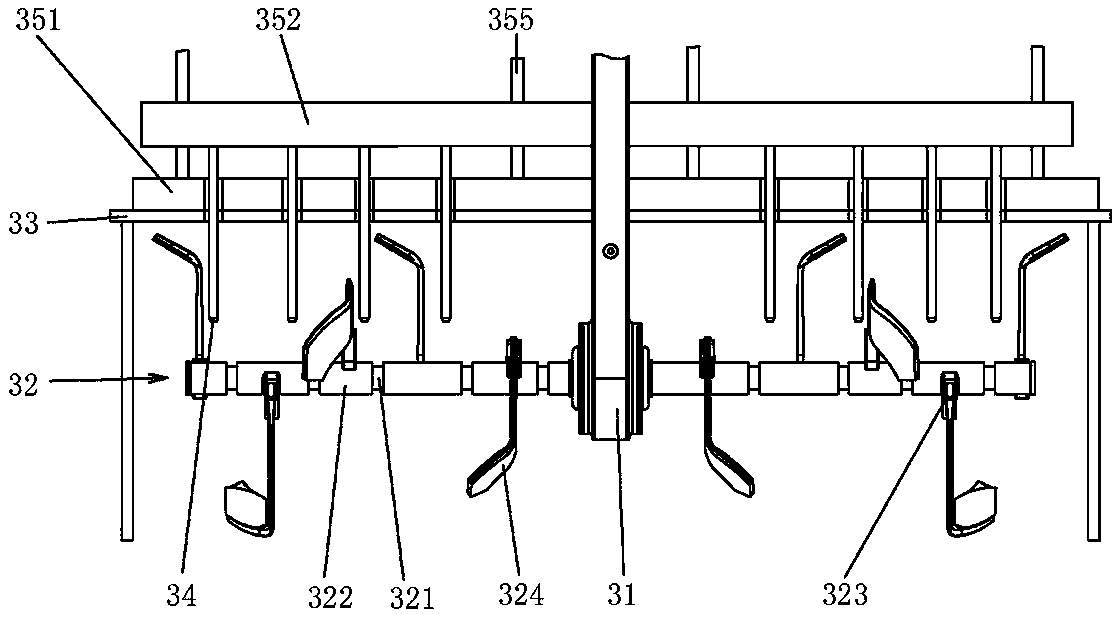 A rotary tiller device for a rotary tiller