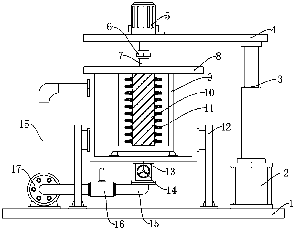 Cleaning device for coupling production
