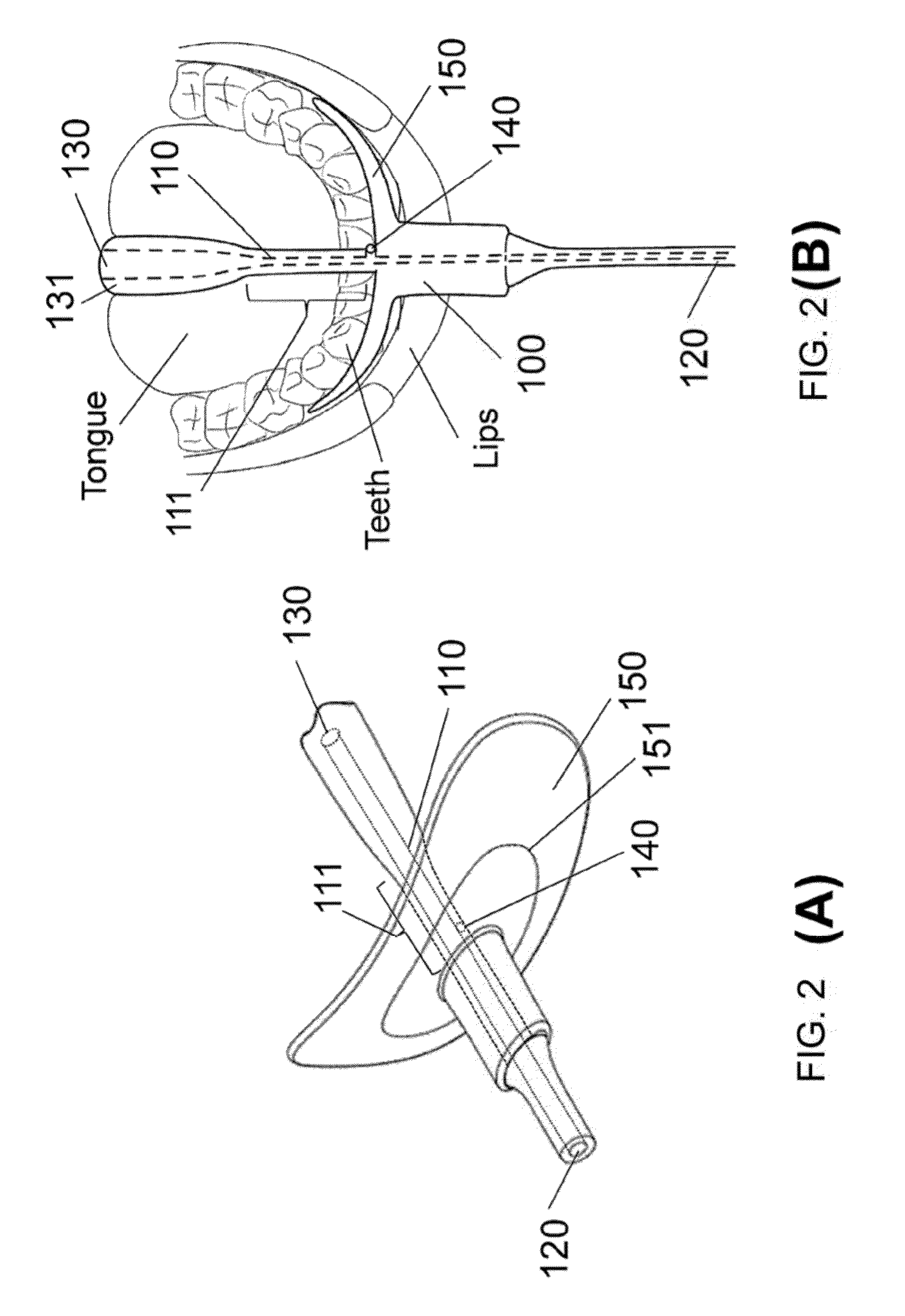 Oral device to eliminate air space in oral cavity