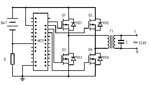 Charging method applying inverter circuit, application of inverter circuit and self-conversion charging inverter circuit