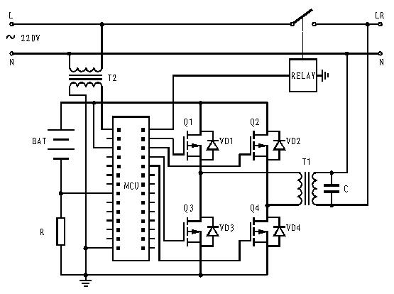 Charging method applying inverter circuit, application of inverter circuit and self-conversion charging inverter circuit