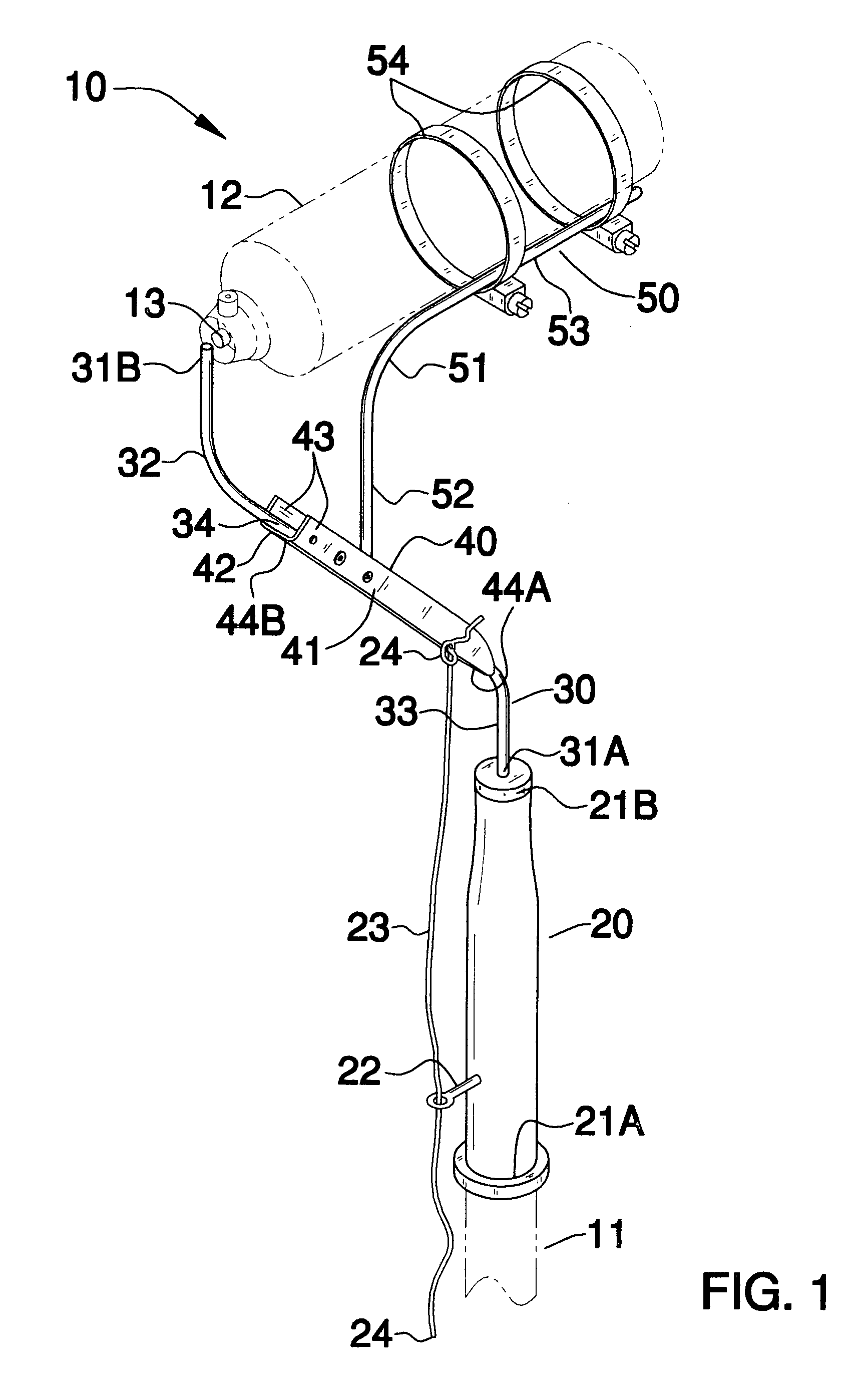 Apparatus for remotely supporting and operating an aerosol canister