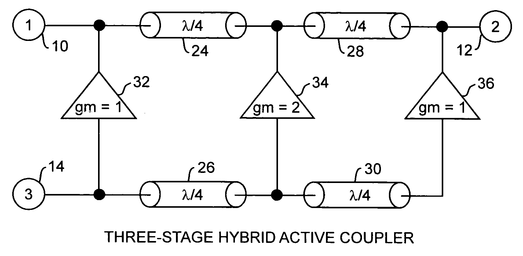 Hybrid active combiner and circulator