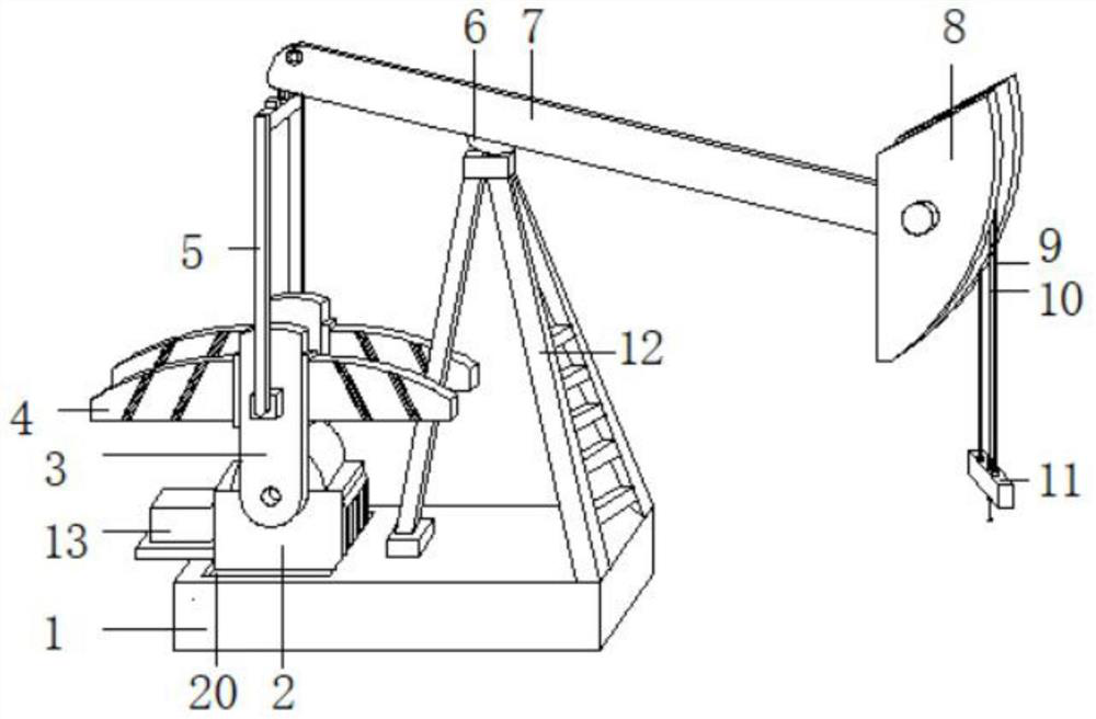 A pumping machine for oil extraction