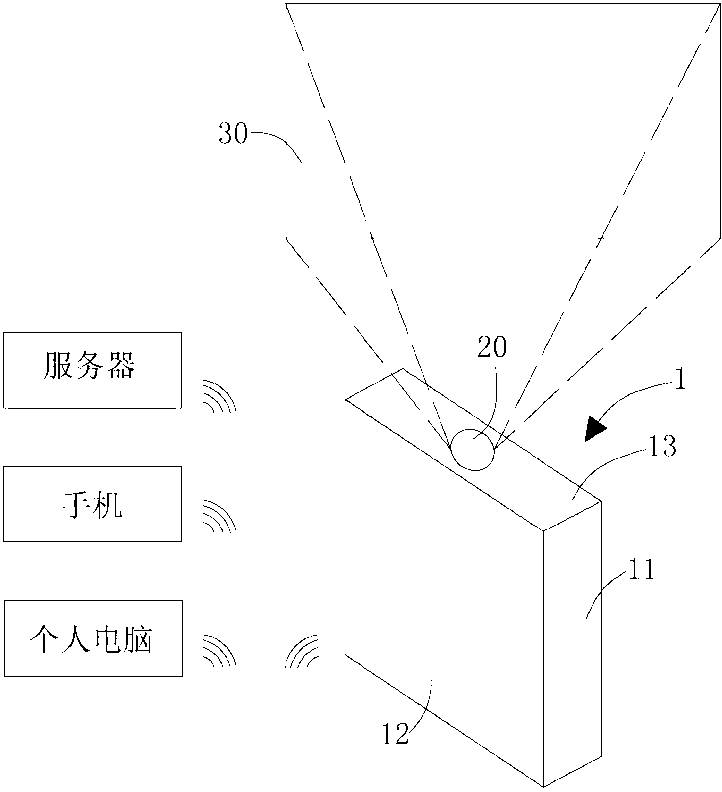 Projecting device