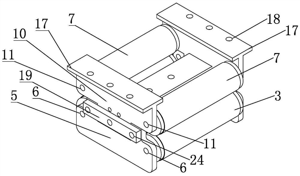 #-shaped wheel set mechanism