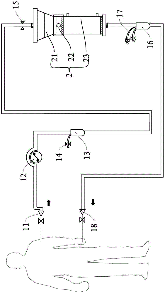 Blood purification device and system