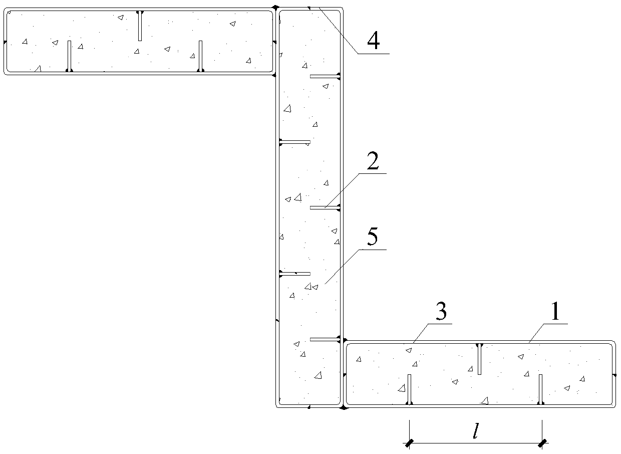 Z-shaped steel plate combined shear wall with stiffening ribs arranged in staggered mode