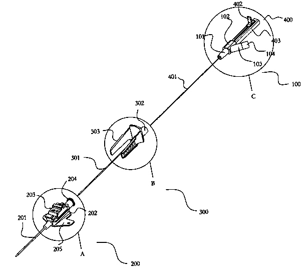 Y-type blood-return cavity device and artery puncture needle comprising same