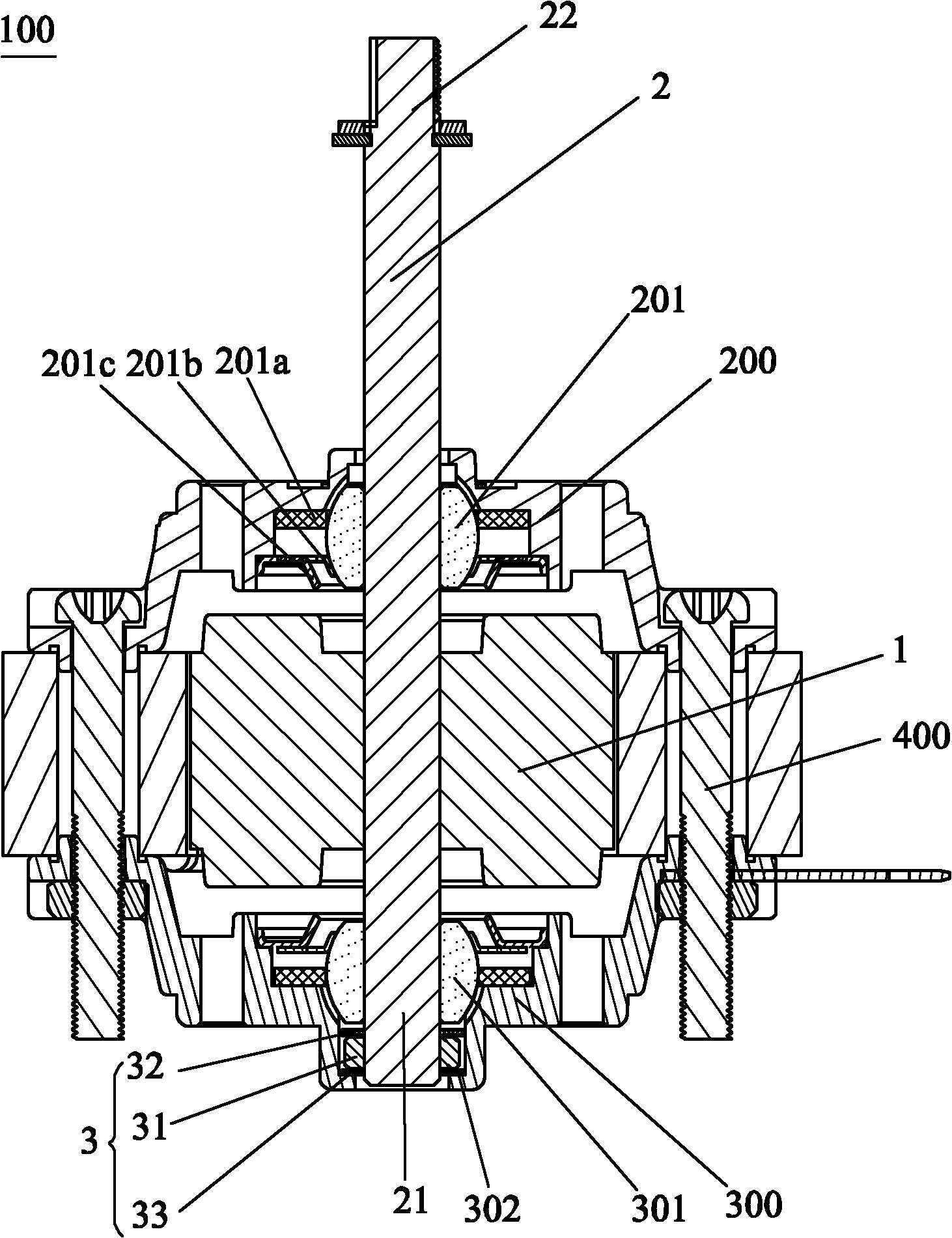 Vibration absorption and de-noising improved structure of motor rotor