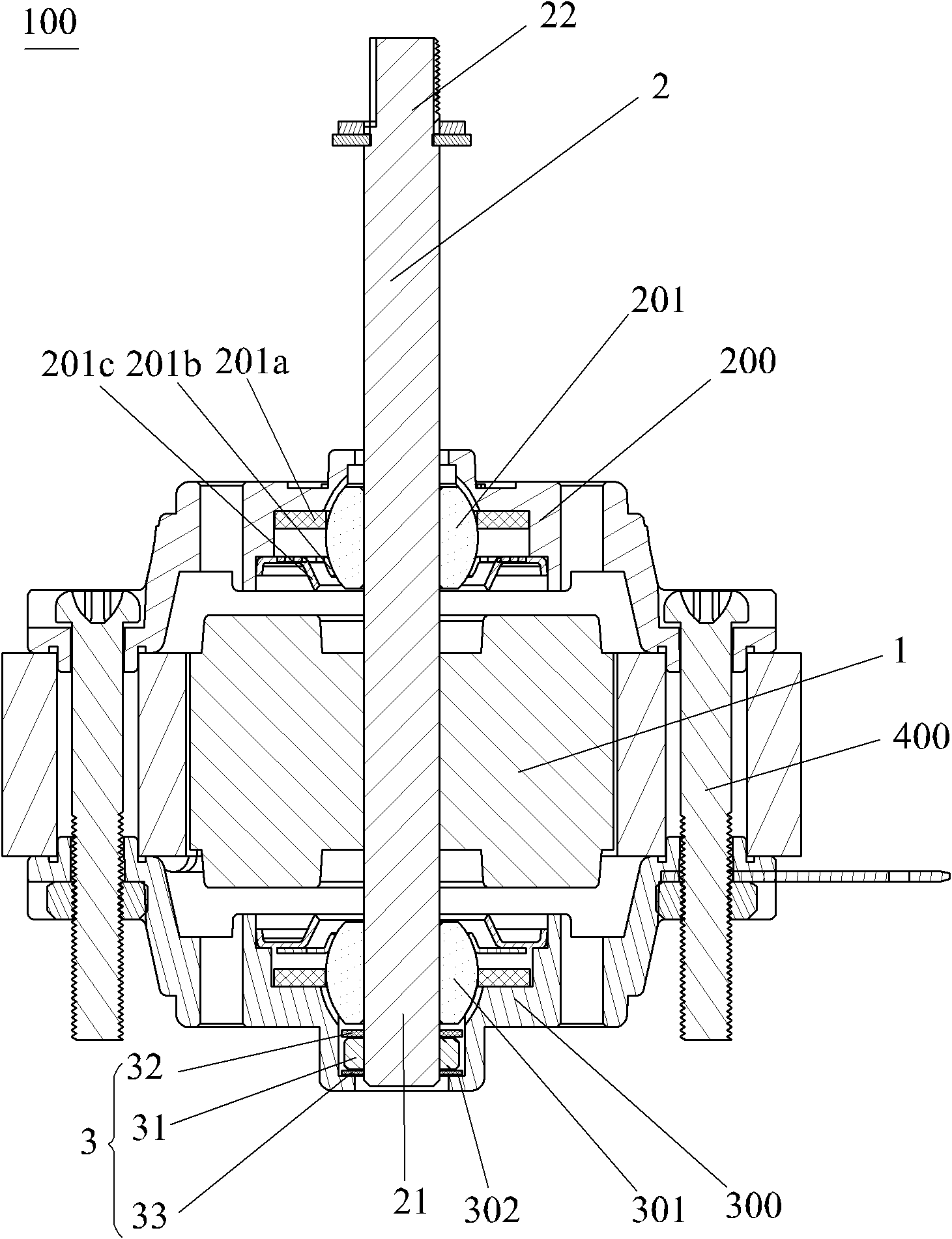 Vibration absorption and de-noising improved structure of motor rotor